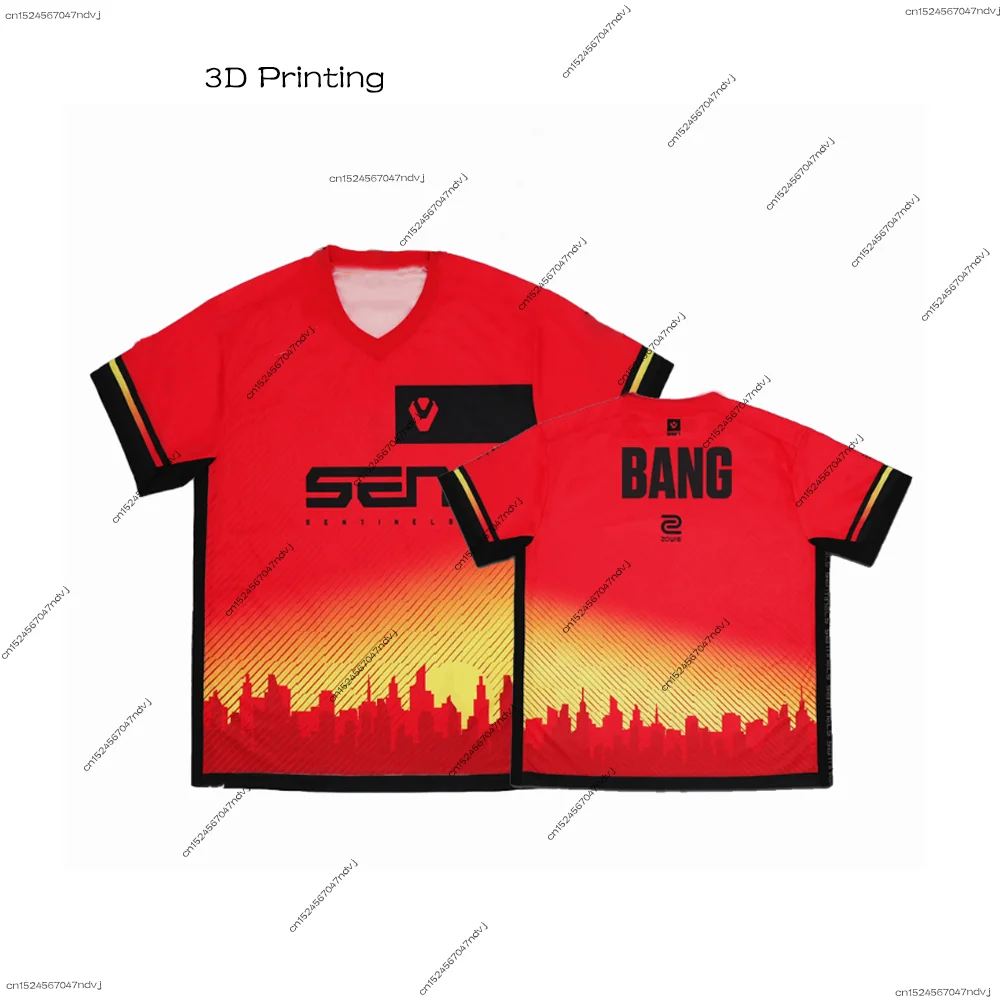 Valorant Sentinels Esports Limited Edition Jersey Tshirt Game Men Summer Sports Short-sleeved Shirt SENSET Professional Jersey