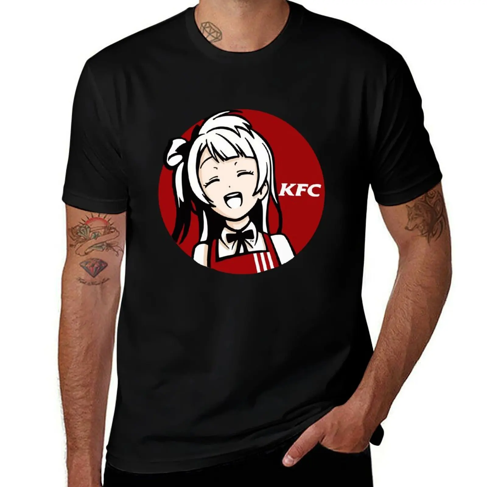 

Chicken Girl Fried Anime Kentucky T-Shirt Odor Resistant Short Sleeve Top