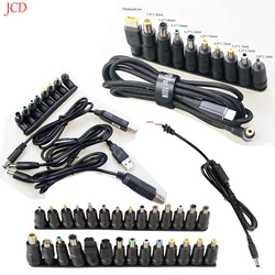 Universal Plug DC Power 5.5x2.1mm2.5mm DC head Jack Charger to Plug Power Adapter for Notebook Laptop Square size Type-c USB