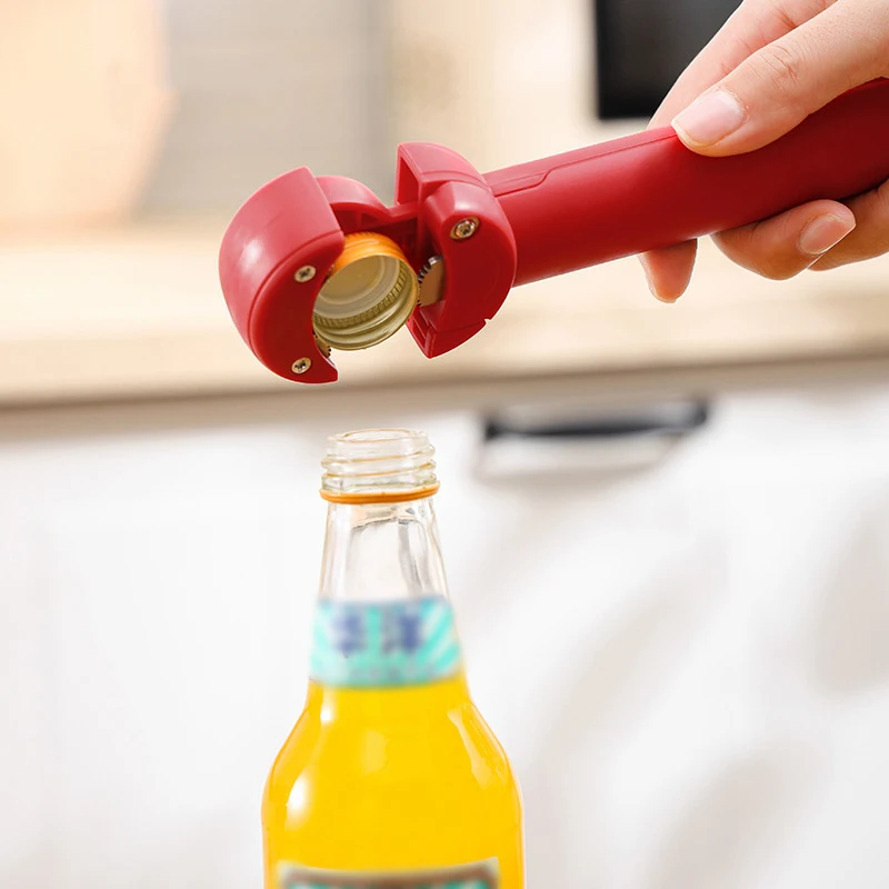 Multifunktionaler Flaschenöffner, Edelstahl-Deckelöffner, verstellbarer WeinBier-Dosenöffner für schwache Hände, Senioren, Küchenutensilien – Detail 10