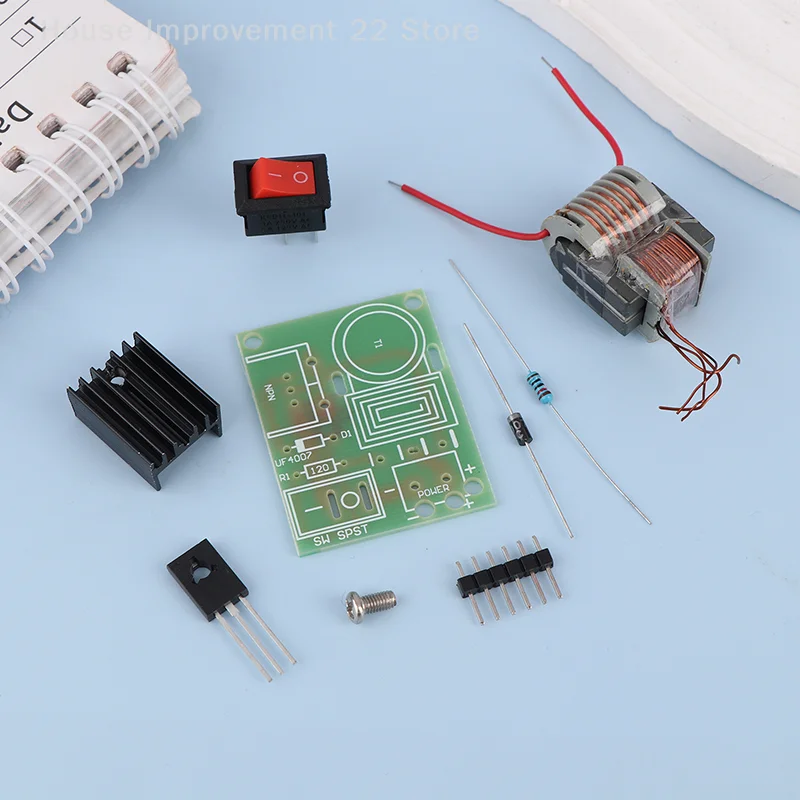 15KV สูงความถี่ DC แรงดันไฟฟ้า Arc IGNITION Generator อินเวอร์เตอร์ Boost Step Up 18650 ชุด DIY U Core Transformer Suite 3.7V