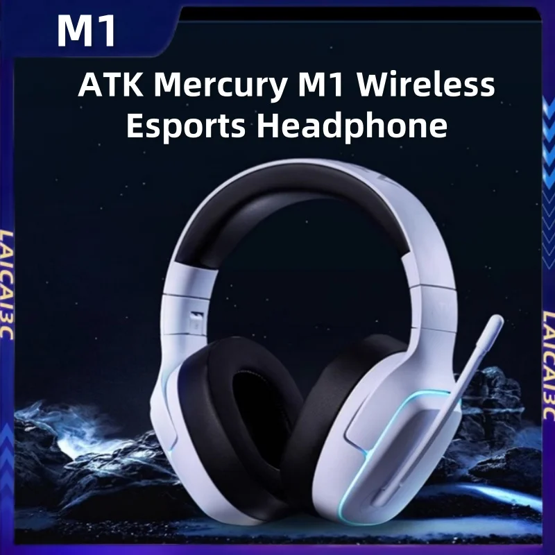 

Atk Mercury M1 Wireless Esports Headphone Tri-Mode 7.1 Surround Sound Microphone Noise Reduction Pc Phone Ps5 Gaming Earphones