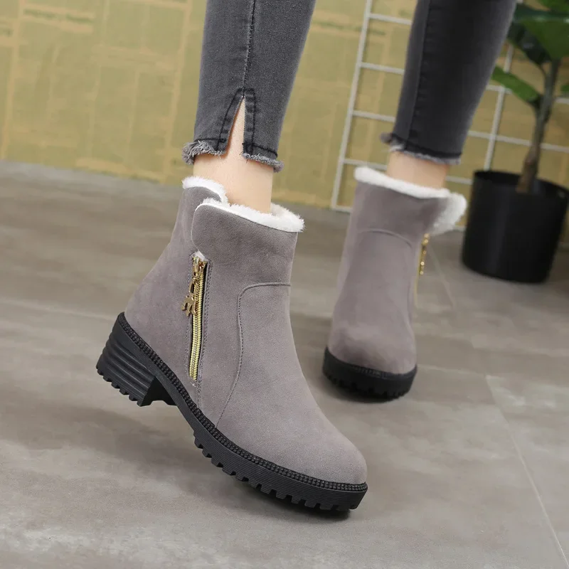 HOT Women Boots Winter Shoes Plus Size Hot Platform Female Warm Botas Mujer  Booties Ankle For Women Snow Boots Black 2020