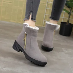 HOT Women Boots Winter Shoes Plus Size Hot Platform Female Warm Botas Mujer Booties Ankle For Women Snow Boots Black 2020