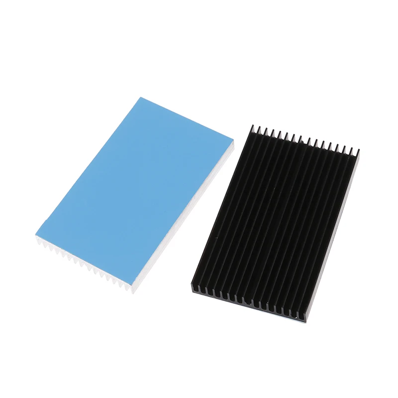1pc 100*60*10mm With Thermal Conductive Adhesive Aluminum Alloy Heatsink 100MM Cooling Pad LED IC Chip Cooler Radiator Heat Sink