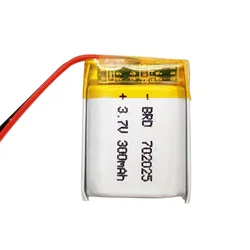 702025 072025 3.7V 300mAh Rechargeable Li-polymer Battery For mp3 MP4 MP5 bluetooth speaker video wireless mouse Li-ion cells