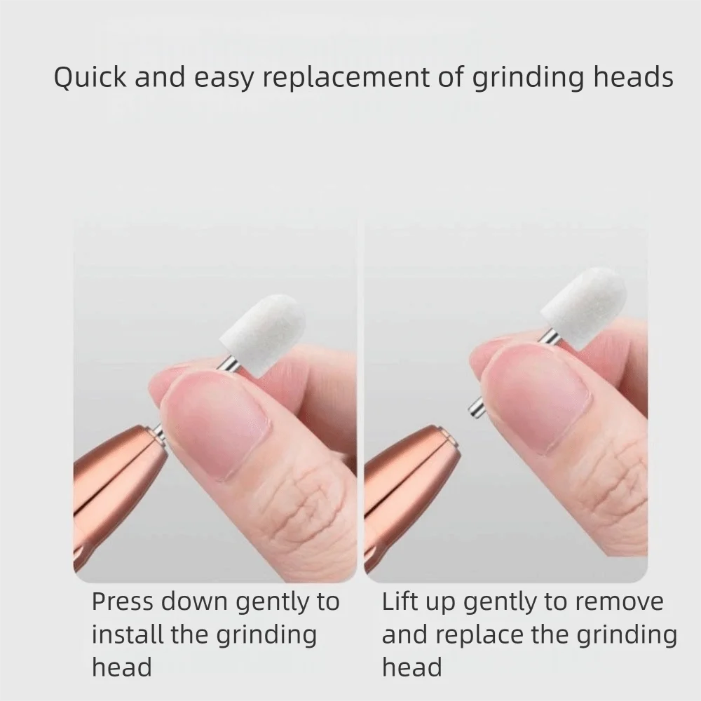 Handheld Electric Nail Polisher Rechargeable Powerful Electric Nail Drill Machine Low Noise Nail Sanding File Nail Care Kit