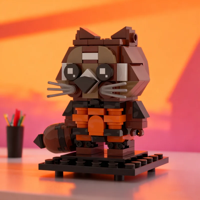 

136pcs MOC Rocket Raccoon Brickheadz Super Heroes Model Building Christmas gift blocks Assemble DIY creative toys Brick Kids