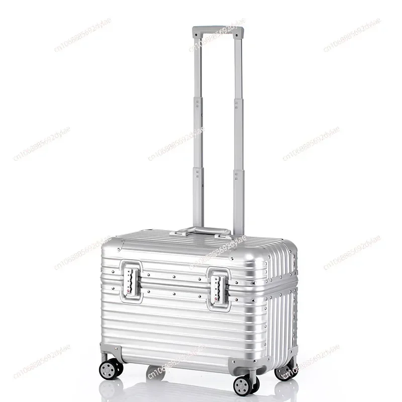 Business Carry on Aluminium Pilot Case Luggage Suitcases Trolley Travel Bags 18 Inches