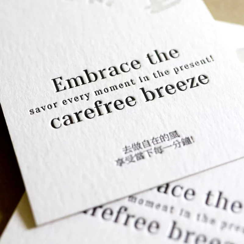 Custom Business Cards Cotton Paper letterpress Paper Embossed Debossed Cards Thank You Card Greetings Christmas Invitations