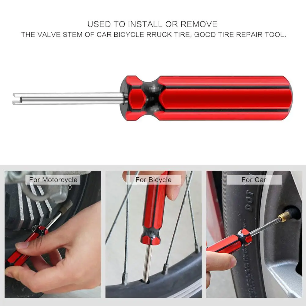 Bike Car Auto Screwdriver Valve Stem Core Remover Tire Tube Installer Bicycle Repair Install Tool Accessories Stem Core Remover