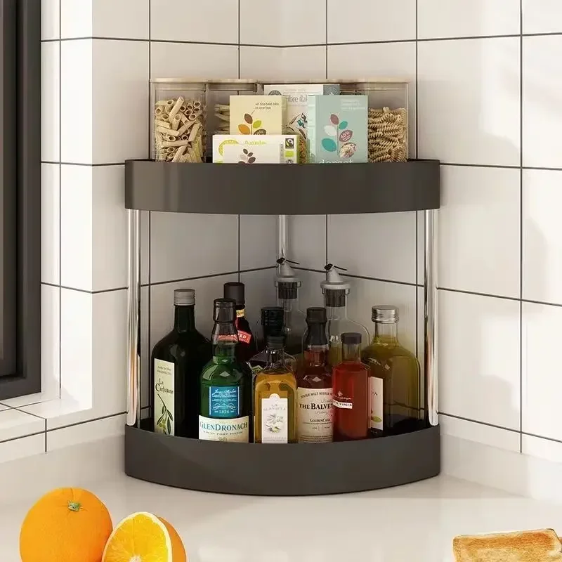 2/3 Tier Storage Shelf Large Capacity Gap Storage Rack Kitchen Bathroom Livingroom 90° Organizer Shelf Snack Cosmetic Holder