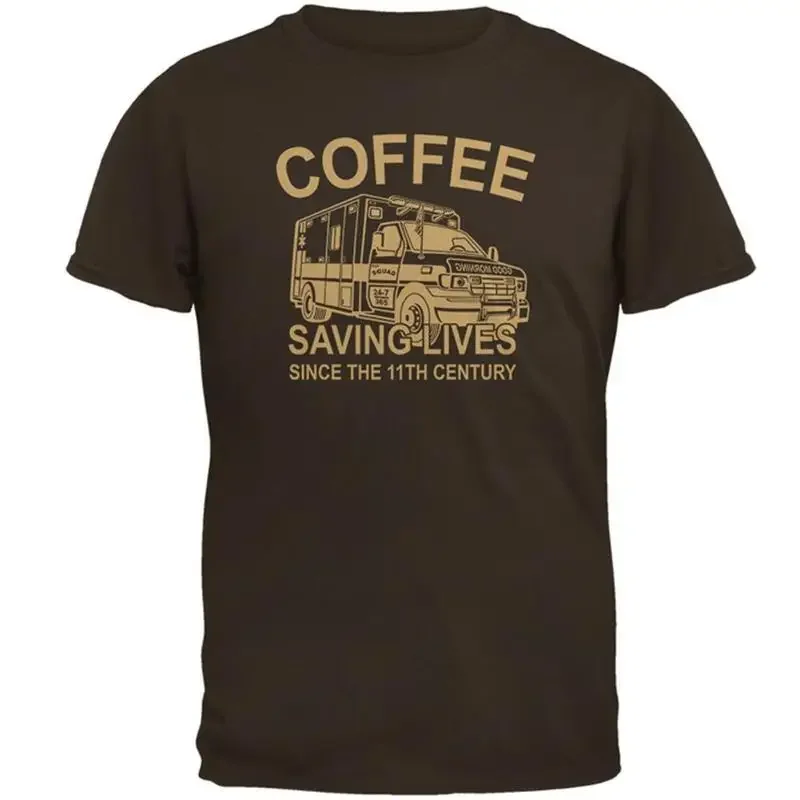Coffee Ambulance Saving Lives Mens T Shirt