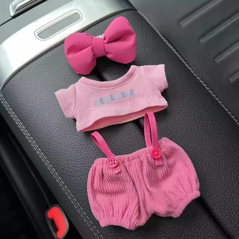 Ubranka dla lalek Labubu, uroczy, słodki trzyczęściowy zestaw, stroje dla lalek damskich, modne markowe letnie akcesoria dla lalek.