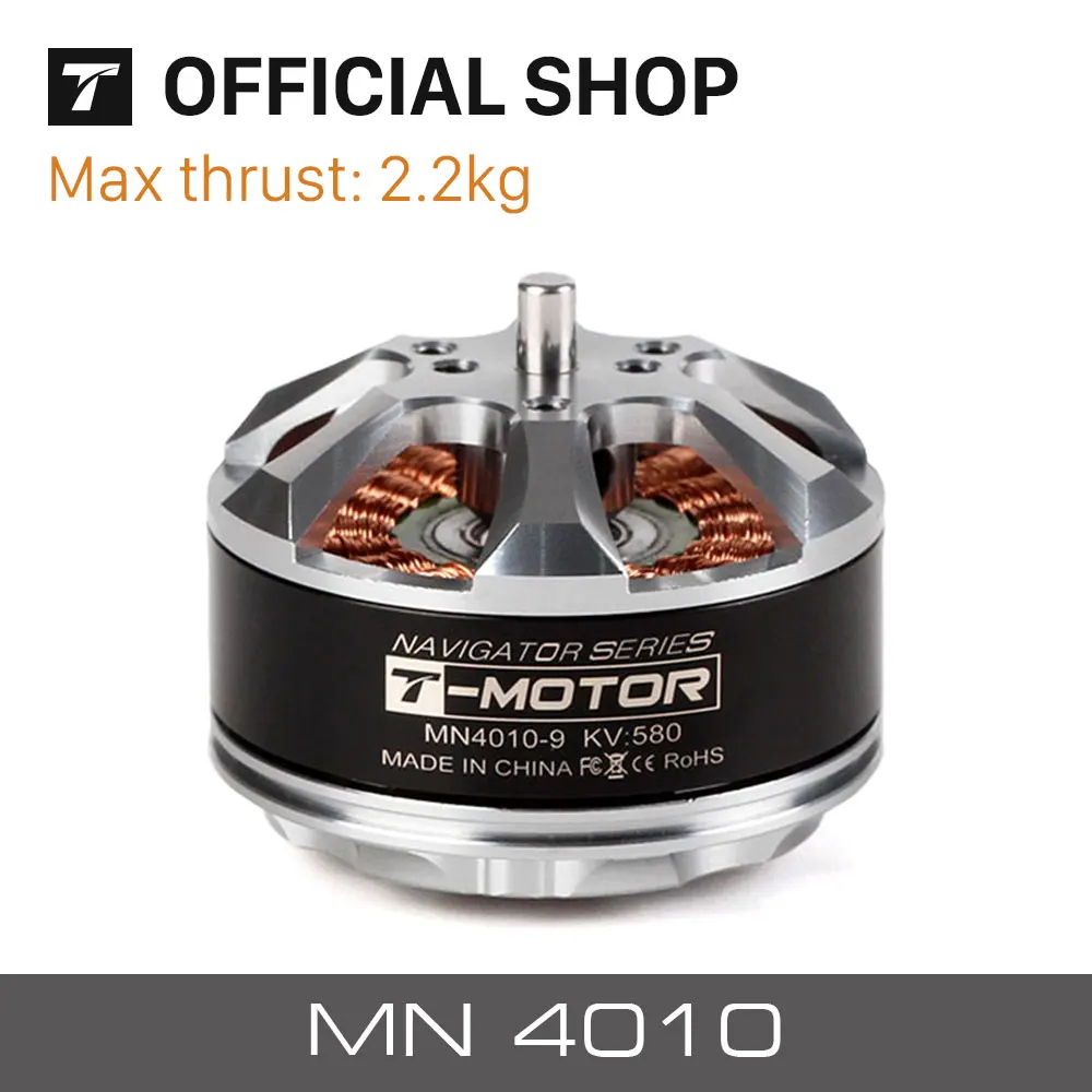 T-MOTOR MN4010 Kv370 Kv475 Kv580 Long Flight Time High Power China Rc 5kg Payload Rc Motor