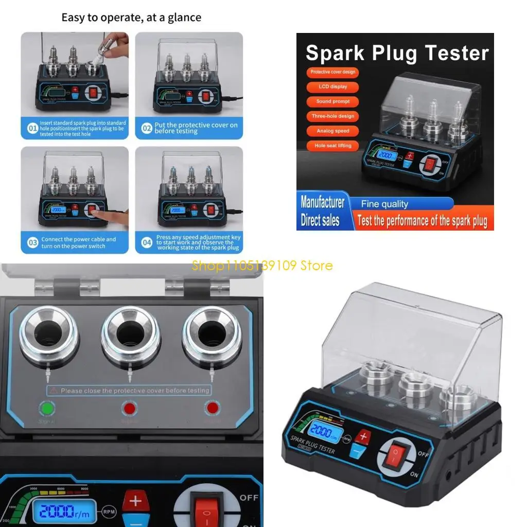 

P5ED Lightweight Plugs Tester Diagnostic Tool Testing Instrument Featuring LCD Screen for Car Enthusiasts Easy Readings