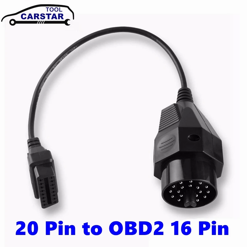 

Newest OBD OBD II Adapter for BMW 20 pin to OBD2 16 PIN Female Connector e36 e39 X5 Z3 for BMW 20pin