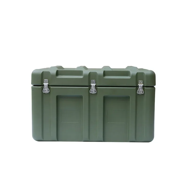 80x60x50cm Military Green Combat Readiness Box Anti Drop And Moisture-Proof Ammunition Box Roll Molded Toolbox