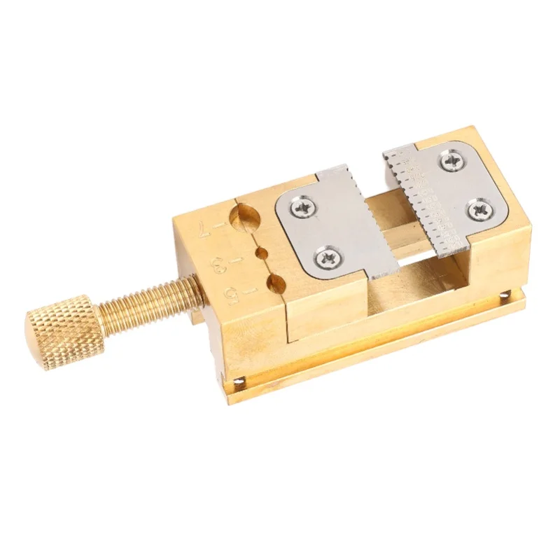 Brass Bench Vise Watch Repair Tool Clamp For Holding Hands Wheel And Pins 0.2-0.9mm Clamping Plate Aperture