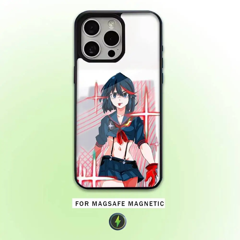 Funda de teléfono Anime K-Kill La Kill para iPhone17,16,15,14,13,12,11 Plus,Pro Max, carga inalámbrica magnética Magsafe
