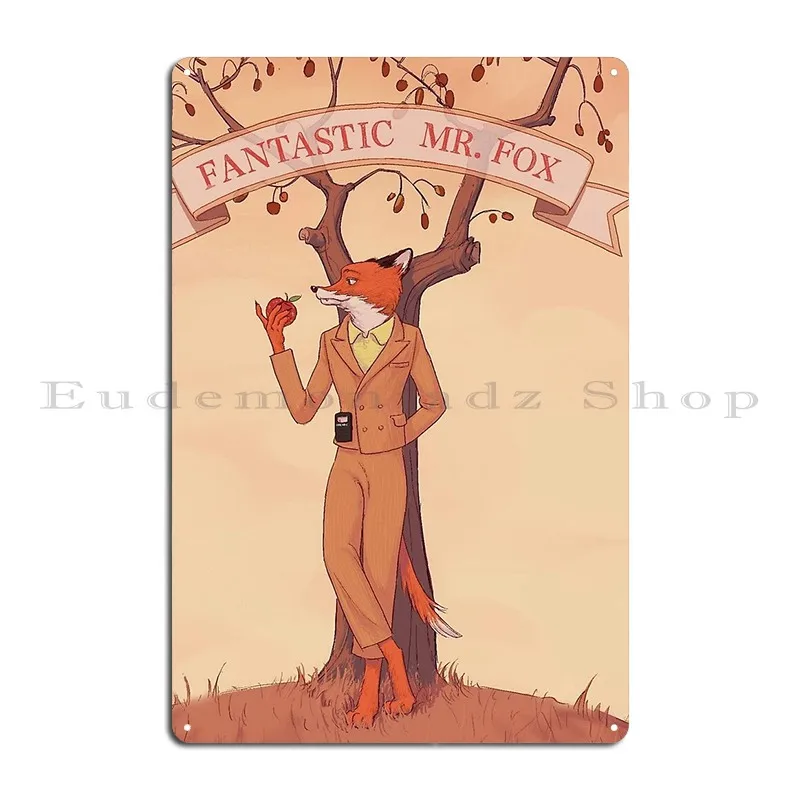 Fantastic Mr Fox Classic Metal Sign Poster Cinema Print Living Room Garage Garage Tin Sign Poster