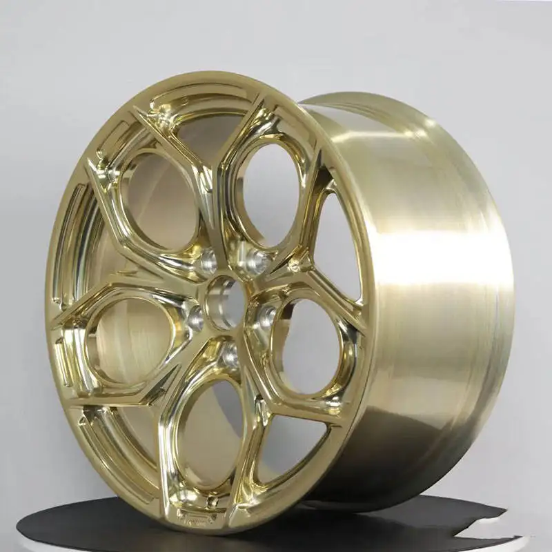 FOR Deep Concave Forged Wheels 15-24 Inch 5x114.3/5x130/4x100/5x100 Gold Finish Polished Passenger Car Wheels for Audi RS6