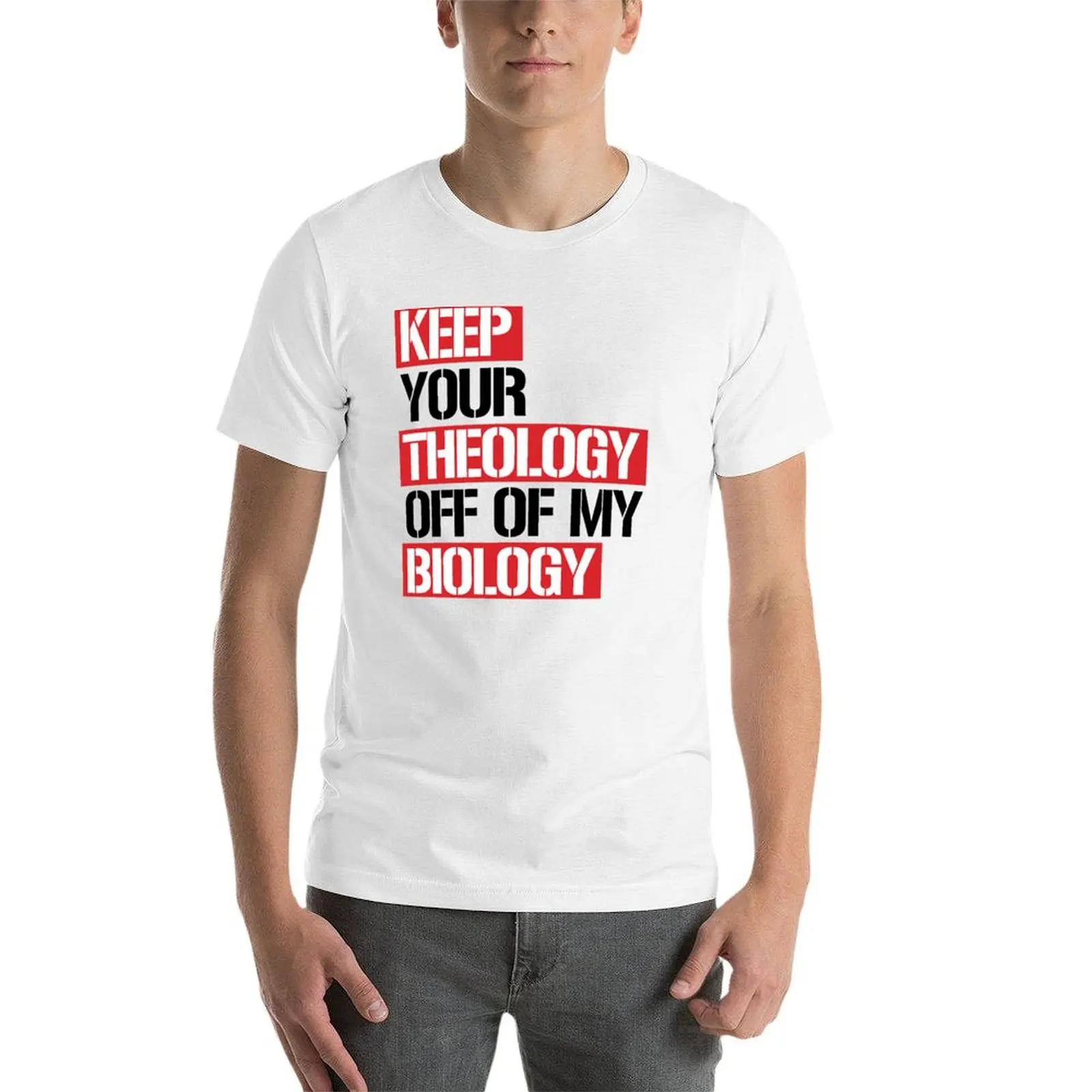 حافظ على لاهوتك عن علم الأحياء الخاص بي تي شيرت تي شيرت رجالي مصمم قطن تي شيرت عالي الجودة #3
