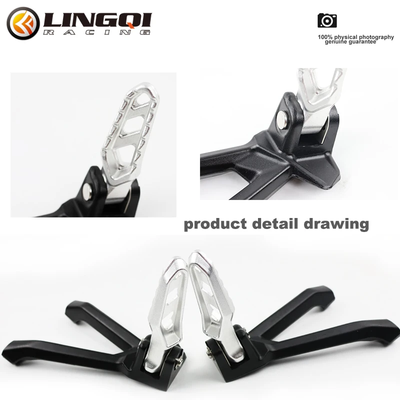 LING QI Ultra Bee Original Rear Foot Pegs Fit For   Ultra Bee Electronic Dirt Pit Bike Foot Pedal Bracket Support