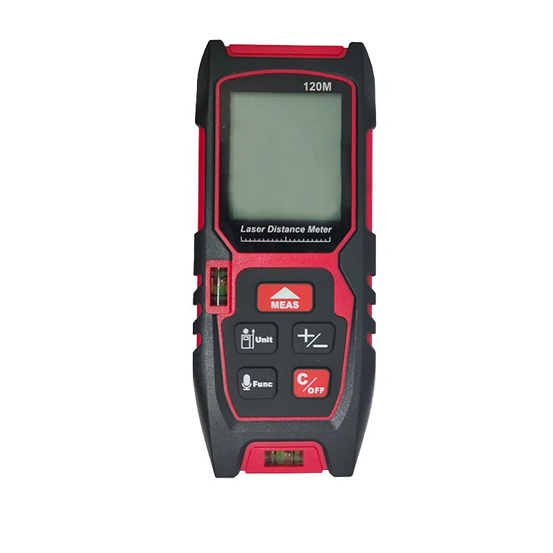 

Handheld laser rangefinder, multiple measurement modes, convertible units, selectable range: 40M/60M/80M/100M/120M