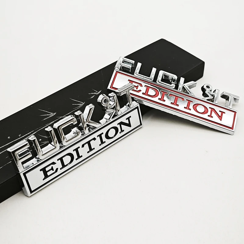 ثلاثية الأبعاد طبعة FUCKIT شعار ملصق شارة درابزين مضحك الشارات سيارة شاحنة استبدال الباب الديكور لسيارة عالمية SUV #3