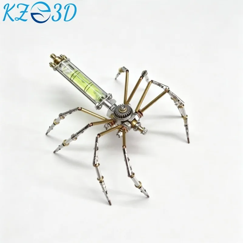 DIY Assembly Steampunk Mechanical Spider Model 3D Metal Puzzle Gothic Desktop Decor Collectible Gift