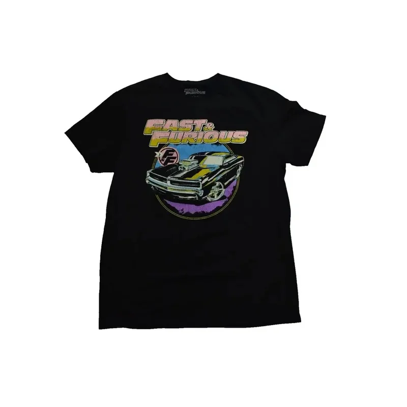 

Fast & Furious Mens Muscle Car Graphic Black Shirt New S, M, L, XL Anime Graphic T-shirts For Men Clothing Women Short