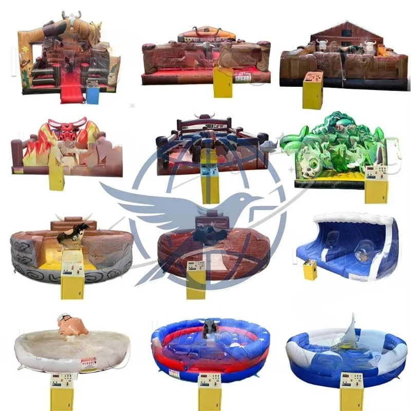 Professional Mechanical Bull Machine Inflatable Safety   for Western Rodeo Ride Carnival Events