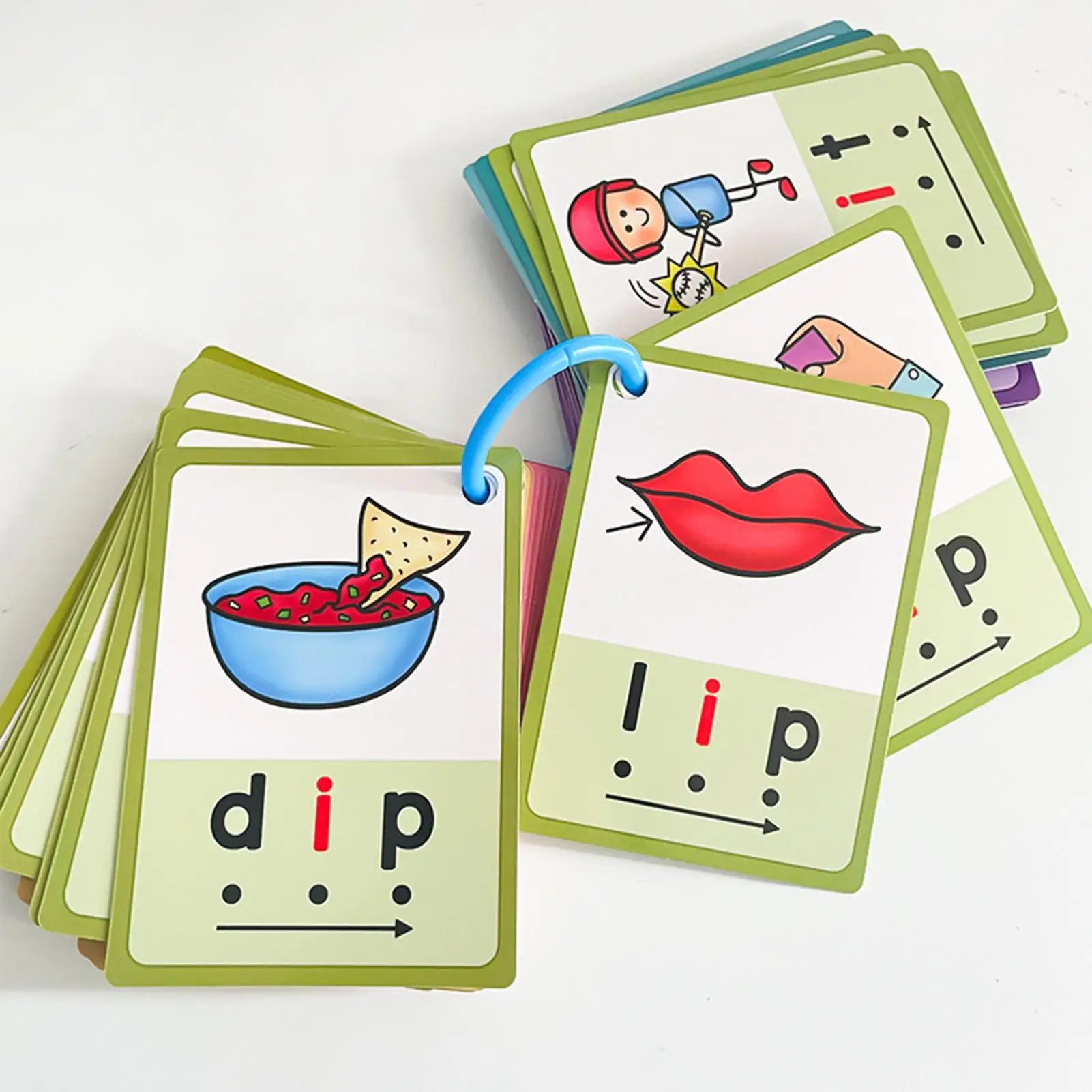 Kindergarten Flash Cards 70 Pieces Word Flash Cards Phonics Games Early Education Learning Puzzle for Ages 3 Girls Boys Family