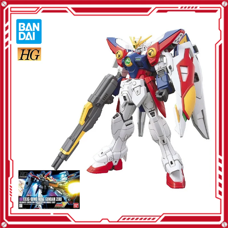 

In Stock Bandai HG 1/144 Mobile Suit Gundam XXXG-00W0 WING GUNDAM ZERO Original Anime Figure Model Toy Action Figures Collection