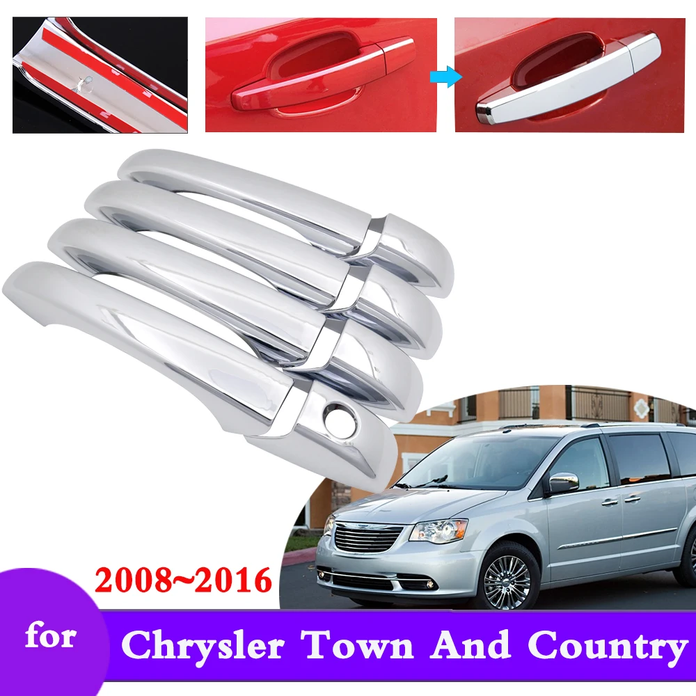 

Chrome Smart Door Handle Cover For Chrysler Town And Country Voyager 2008-2016 Car External Protective Accessories Style Sticker