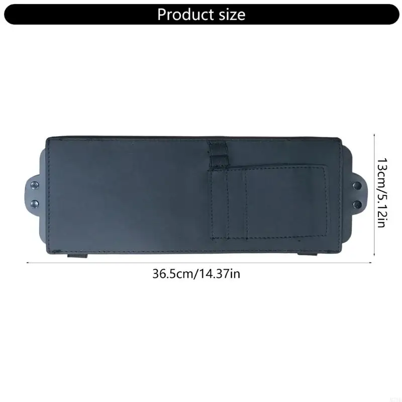 M76E Magnetische Leder-Auto-Windschutzscheiben-Sonnenschutz-Erweiterung, faltbare Konstruktion für Lichtreduzierung und – Detail 6