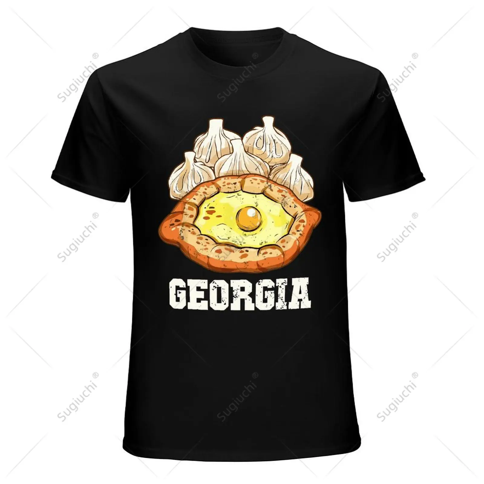 Unisex uomo Khinkali Khachapuri Food Lover Travel Georgia Tshirt Tees T-shirt donna ragazzi 100% cotone T-shirt