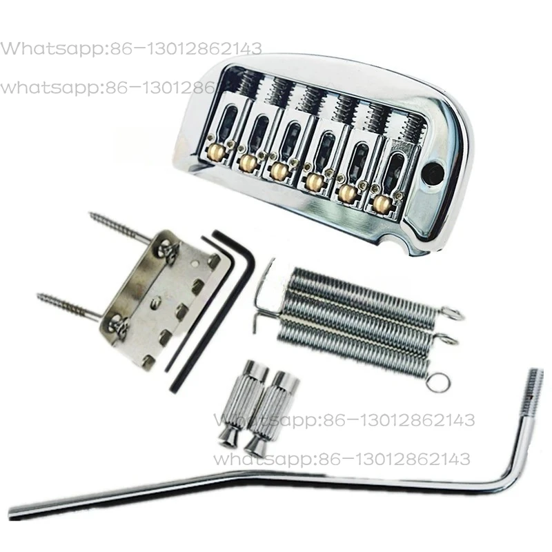 6 Strings Roller Saddle Tremolo Bridge System Electric Guitar Repair Parts Replacement Kit With Bar Screws