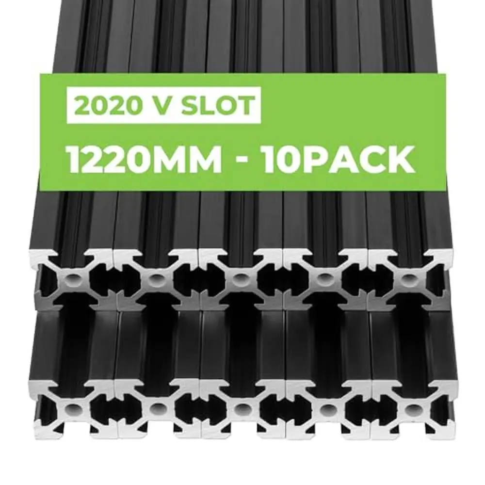 10pcs 2020 V Slot Aluminum Extrusion Rail 1220mm Length 3D Printer CNC DIY Anodized Linear Rail