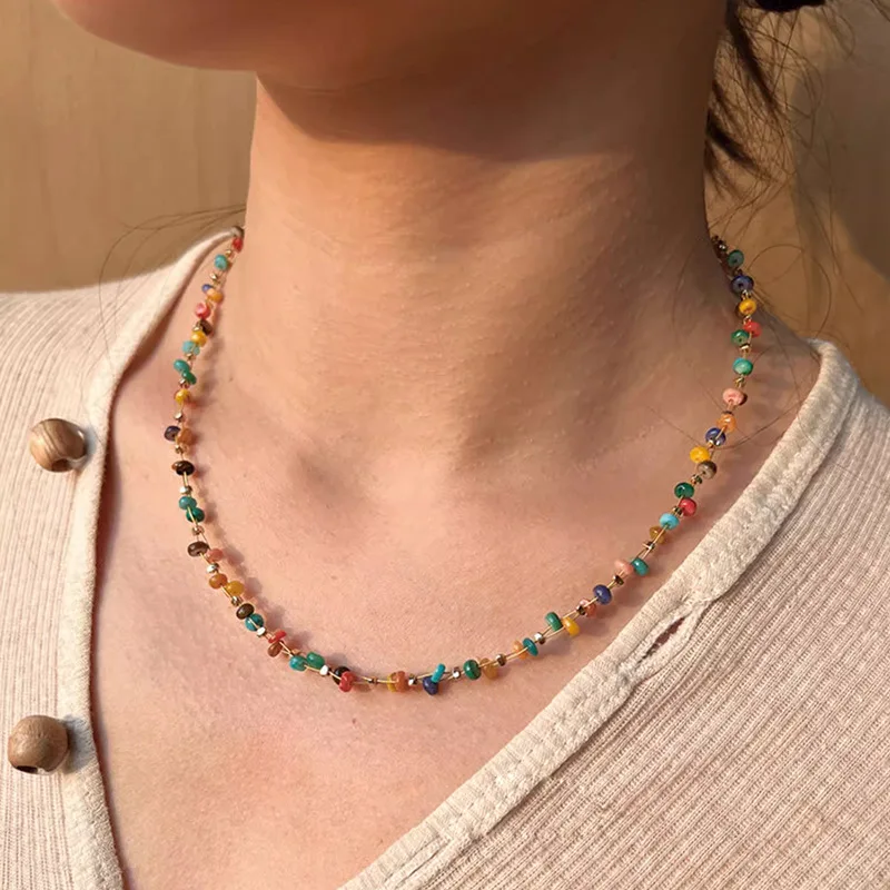Natural Colored Shell Dopamine Necklace Men's and Women's Necklace Amulet Safe Lucky Clavicle Chain Purity Protection Jewelry