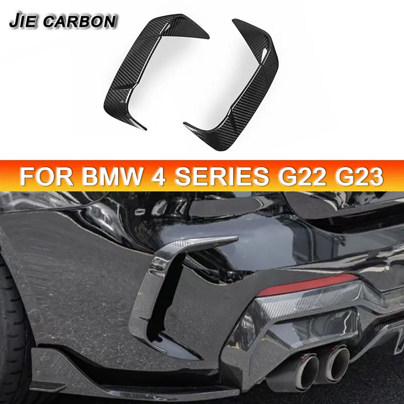 

For BMW 4 Series 2-door G22 G23 Carbon Fiber Rear Bumper Wind Blade Rear Bumper Vent Trim
