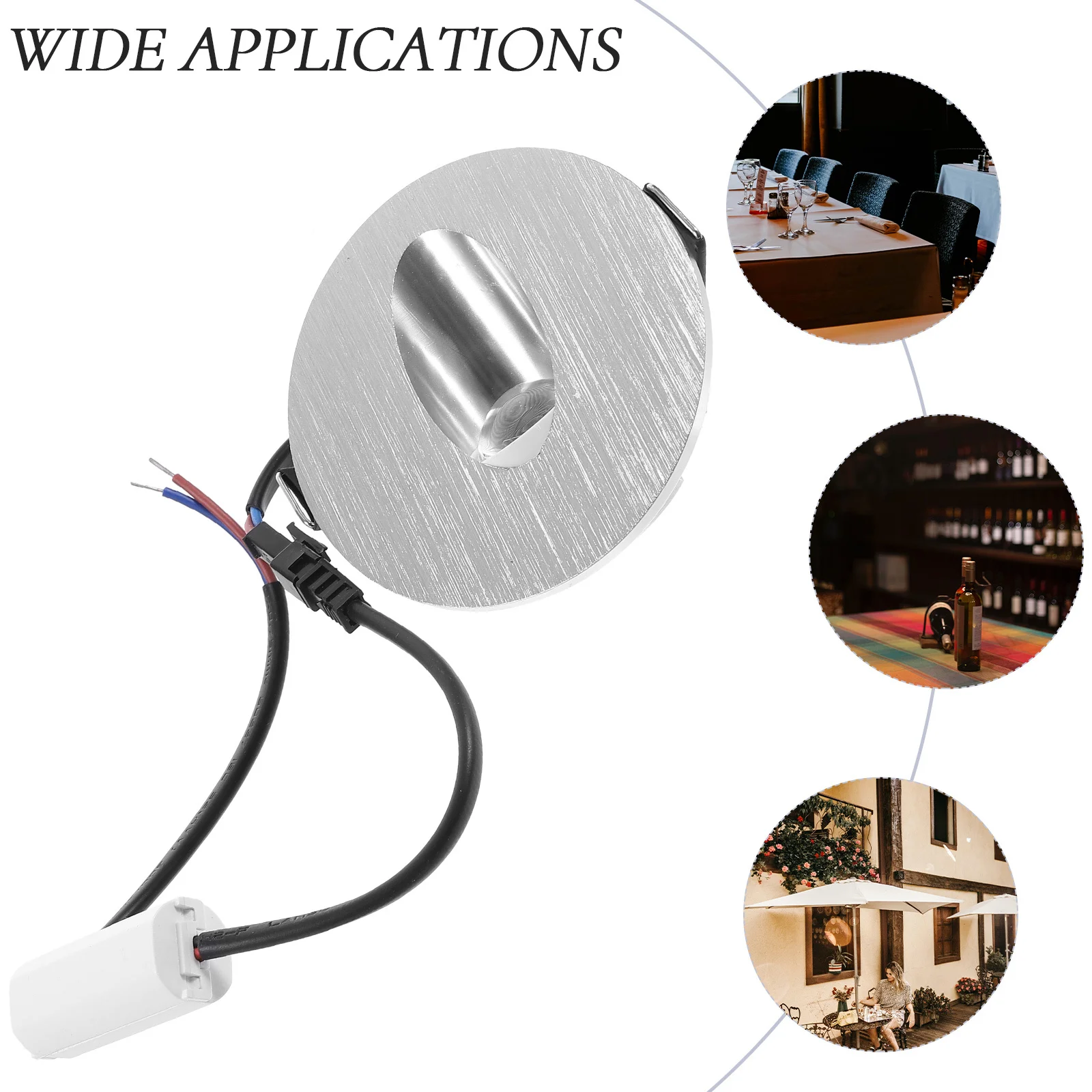 

3W LED Step Stair Light Waterproof Wall Sconce Warm White Round Design for Indoor Outdoor Aluminum Alloy Decorative Lighting