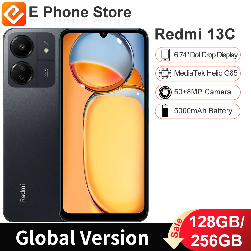 Global Version Redmi 13C 6GB+128GB MediaTek Helio G85 6.74