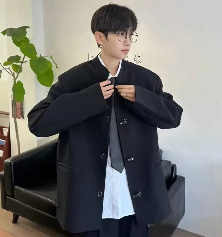 

Original DK orm M Fem Jaet Collar Stand up Spring Autumn Performance Suit Set Multi Button Casual Suit Coat