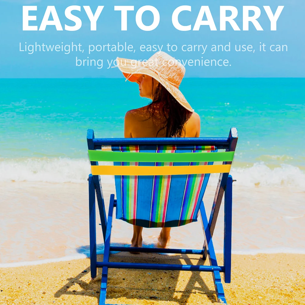 

4Pcs Elastic Towel Bands Beach Chair Fixing Straps Reusable Silicone Bands for Towels Books Boxes Organization