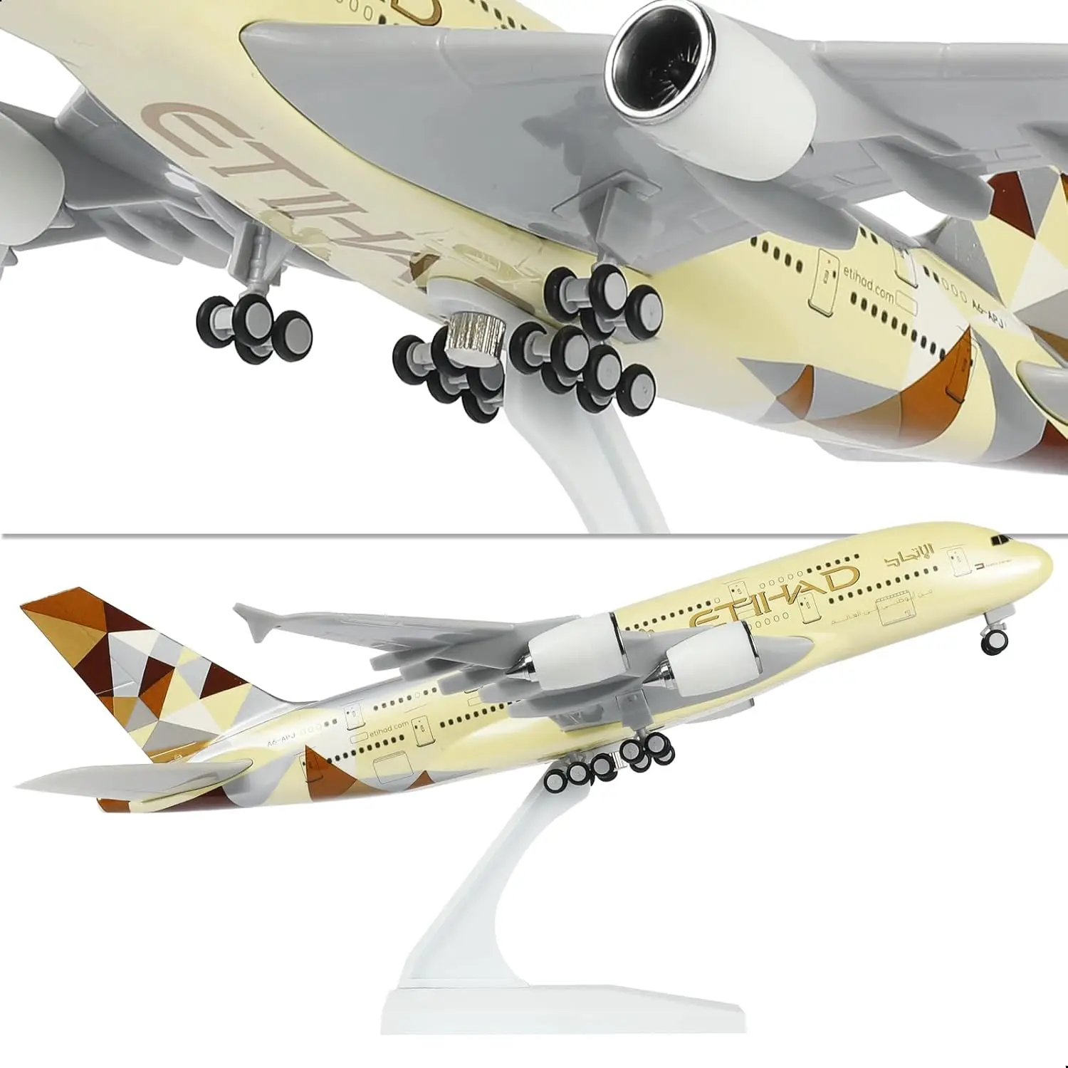 

Новая модель самолета Etihad A380 в масштабе 1/240, 30 см, из литой смолы, игрушка для мальчиков, подарок или коллекционный предмет.