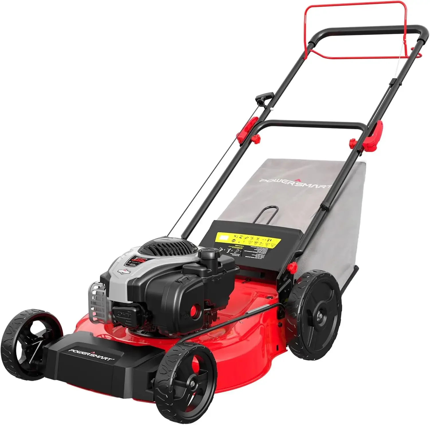 Self Propelled Gas Lawn Mower, 21-inch 140cc Briggs and Stratton E550 Engine, High Rear Wheels B8721S1