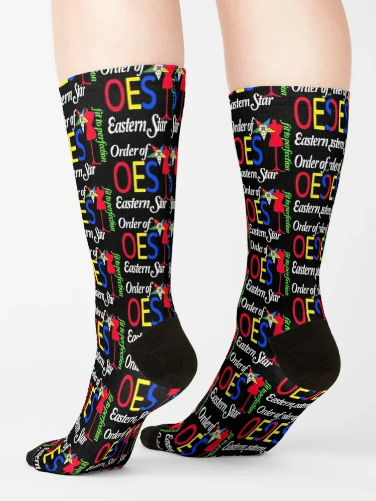 Calcetines con logotipo de estrella oriental para hombre y mujer, calcetín de moda, estilo OES, pedido del logotipo de estrella oriental, ajuste a