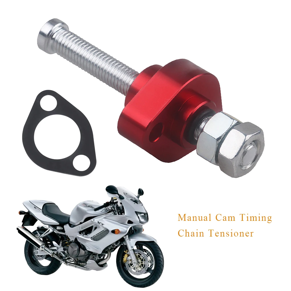 Motorcycle Red Manual Cam Timing CNC Chain Tensioner for Honda CBR600 F3 F4 F4I CBR900RR CBR 1100XX Super Hawk 1000 view 2